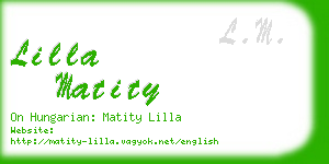 lilla matity business card